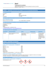 veiligheidsinformatieblad Zinn 7
